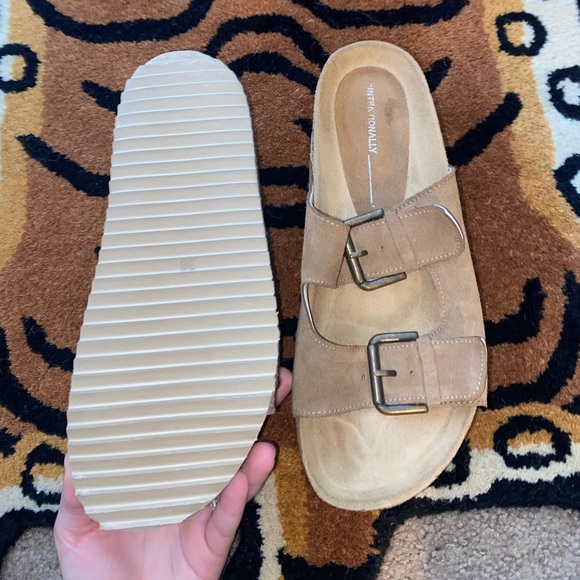 free people rule breaker platforms in taupe. size 38. Worn only a few times - Picture 2 of 4